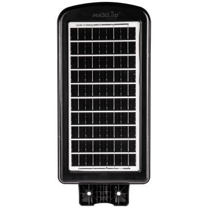 LED Вуличний світильник на сонячній батареї з датчиком і регулюванням яскравості LED/180W/6V 11000 mAh 6500K IP65 чорний + пульт дистанційного керування
