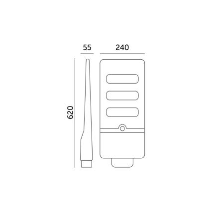 LED Вуличний ліхтар з датчиком руху і освітленості з регулюванням яскравості на сонячній батареї URBI LED/8W/3,2V 6500K IP54 10000 mAh + пульт дистанційного керування