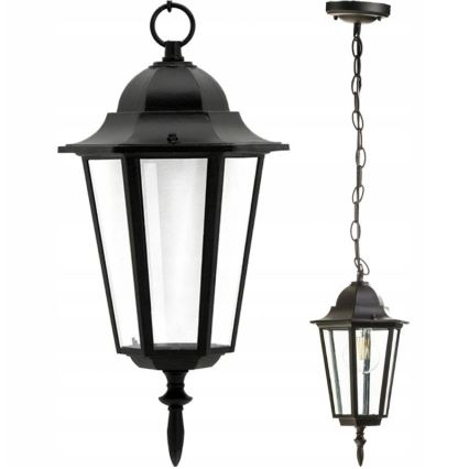 Вулична люстра 1xE27/20W/230V IP43 чорний