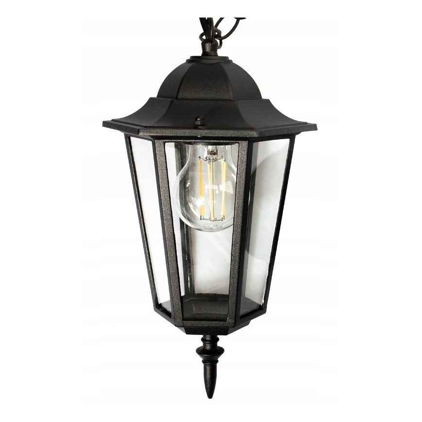 Вулична люстра 1xE27/20W/230V IP43 чорний