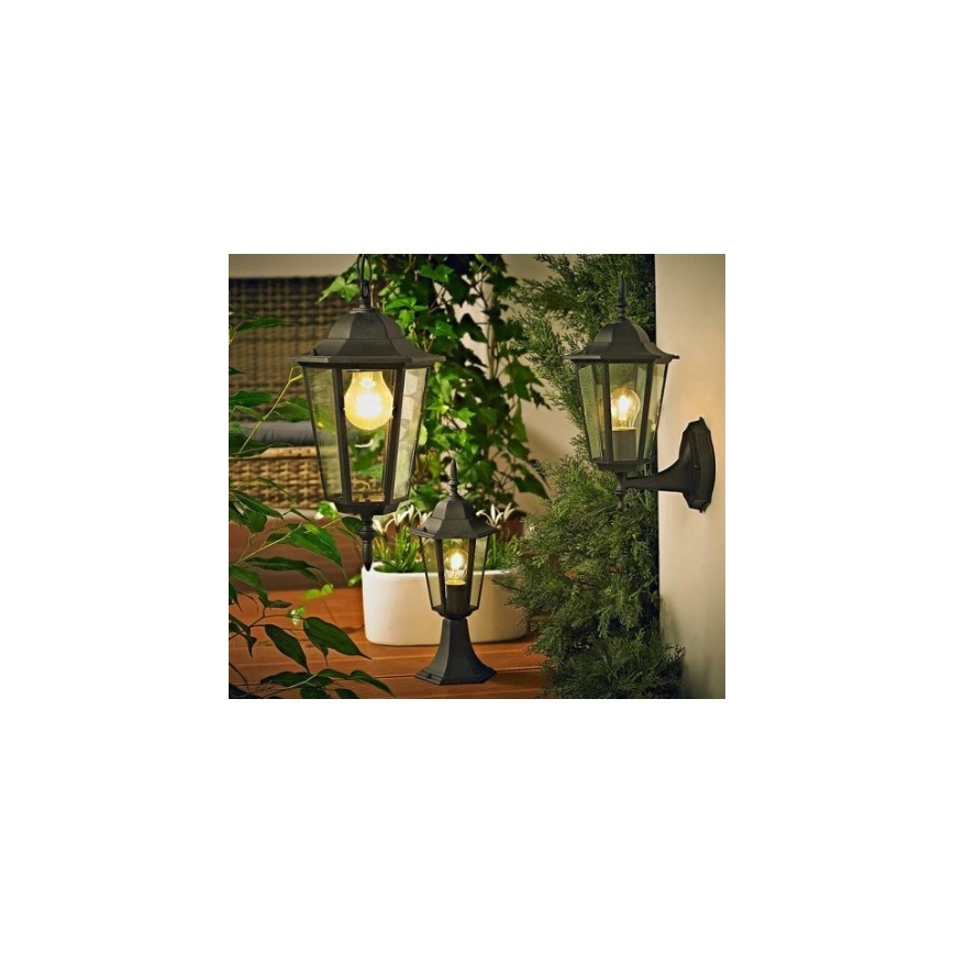 Вулична люстра 1xE27/20W/230V IP43 чорний