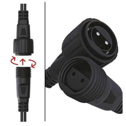 Вулична різдвяна LED гірлянда 100xLED/15м IP44 теплий білий