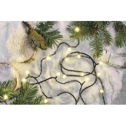 Вулична різдвяна LED гірлянда 120xLED/8 функцій 17м IP44 теплий білий