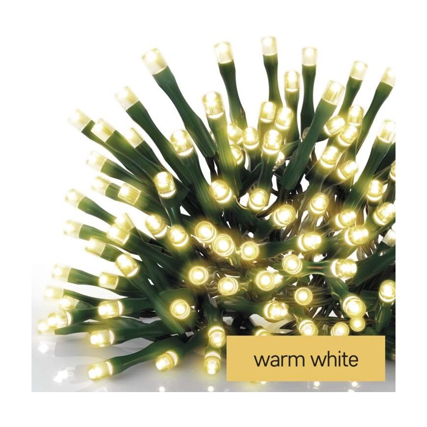 Вулична різдвяна LED гірлянда 120xLED/8 функцій 17м IP44 теплий білий