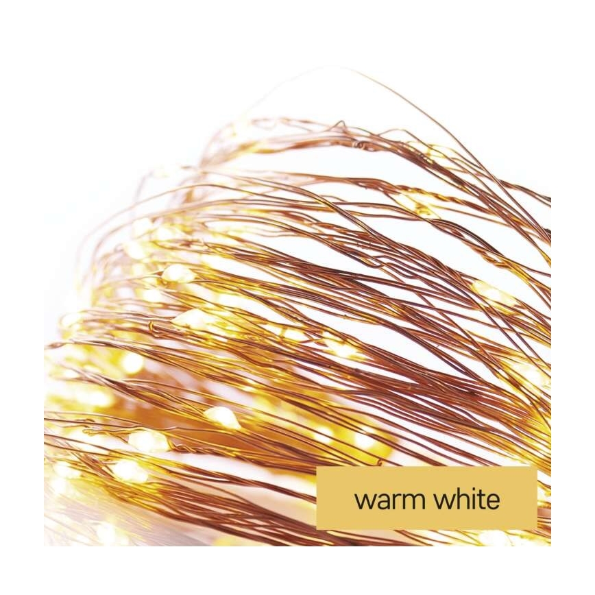 Вулична різдвяна LED гірлянда 40xLED/9м IP44 тепле біле світло