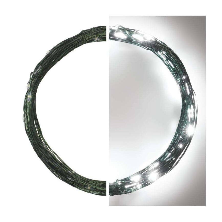 Вулична різдвяна LED гірлянда 75xLED/12,5м IP44 холодне біле світло