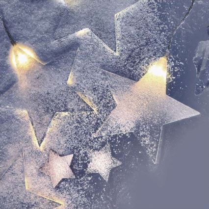 Вулична різдвяна LED гірлянда 8xLED/5,84м IP44 зірки