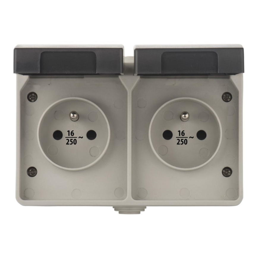 Вулична розетка FRENCH 250V/16A IP44 2Z