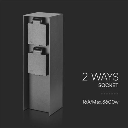 Вулична розеткова колона 2Z 230V IP44