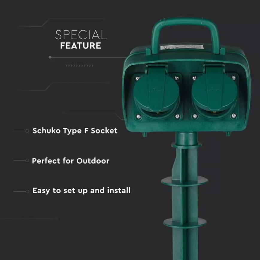 Вулична розеткова колона SCHUKO 4Z 230V IP44