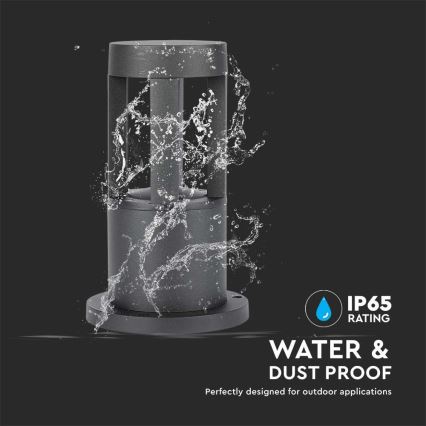 Вулична світлодіодна лампа LED/10W/230V 25см 3000K IP65 чорний