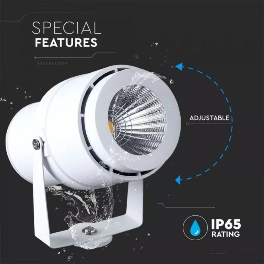 Вулична світлодіодна лампа LED/12W/100-240V IP65 білий - зелений світло