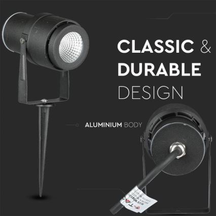 Вулична світлодіодна лампа LED/12W/100-240V IP65 чорний - зелений світло