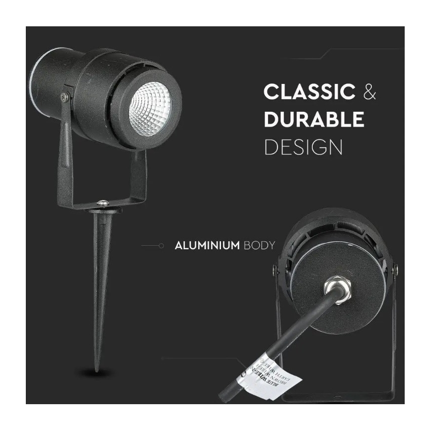 Вулична світлодіодна лампа LED/12W/230V 3000K чорний IP65