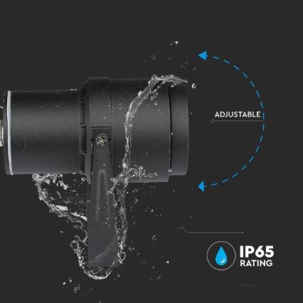 Вулична світлодіодна лампа LED/12W/230V 3000K чорний IP65