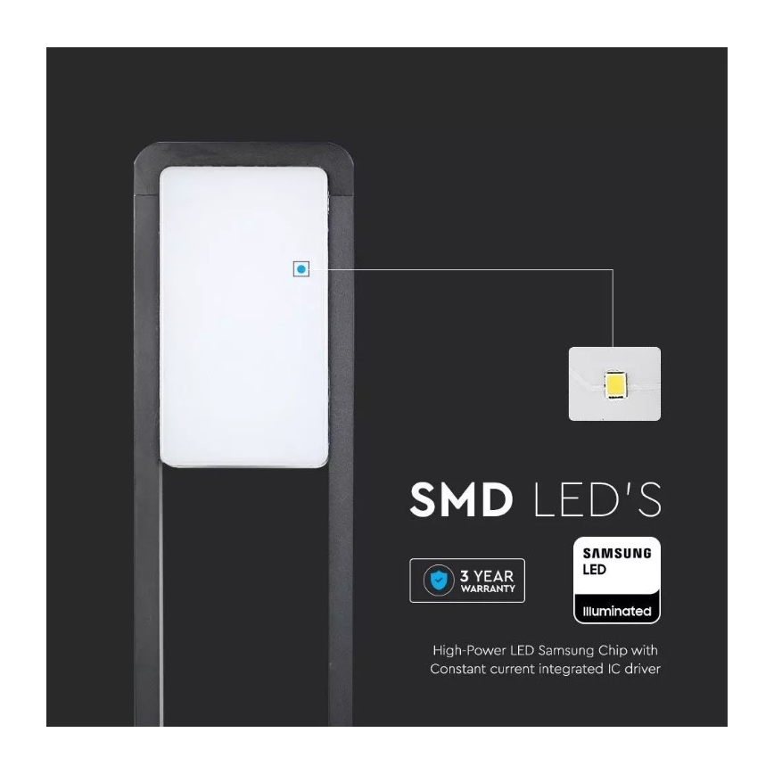 Вулична світлодіодна лампа SAMSUNG CHIP LED/10W/230V 3000K IP65 чорна