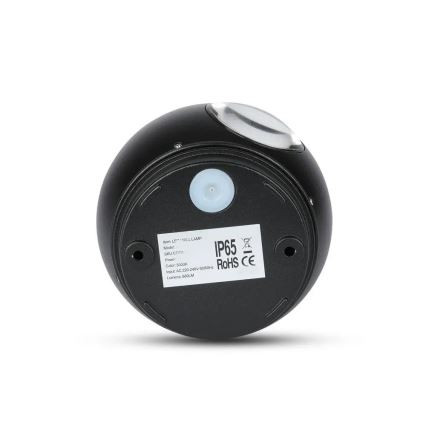 Вуличне світлодіодне настінне світло LED/6W/230V 3000K IP65 чорний