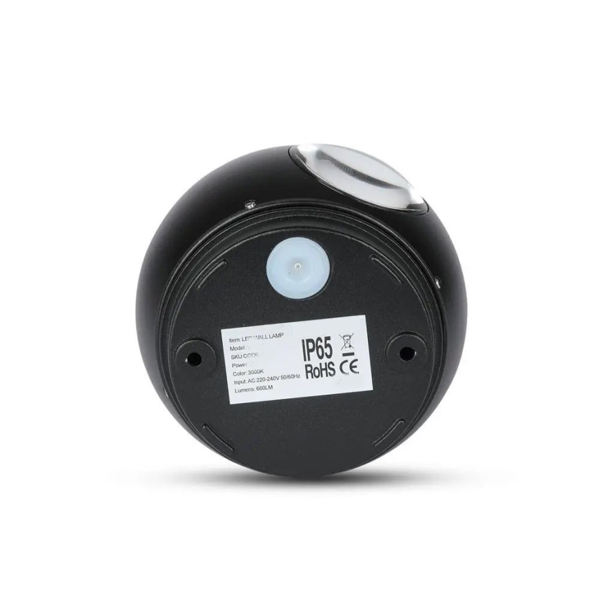 Вуличне світлодіодне настінне світло LED/6W/230V 3000K IP65 чорний