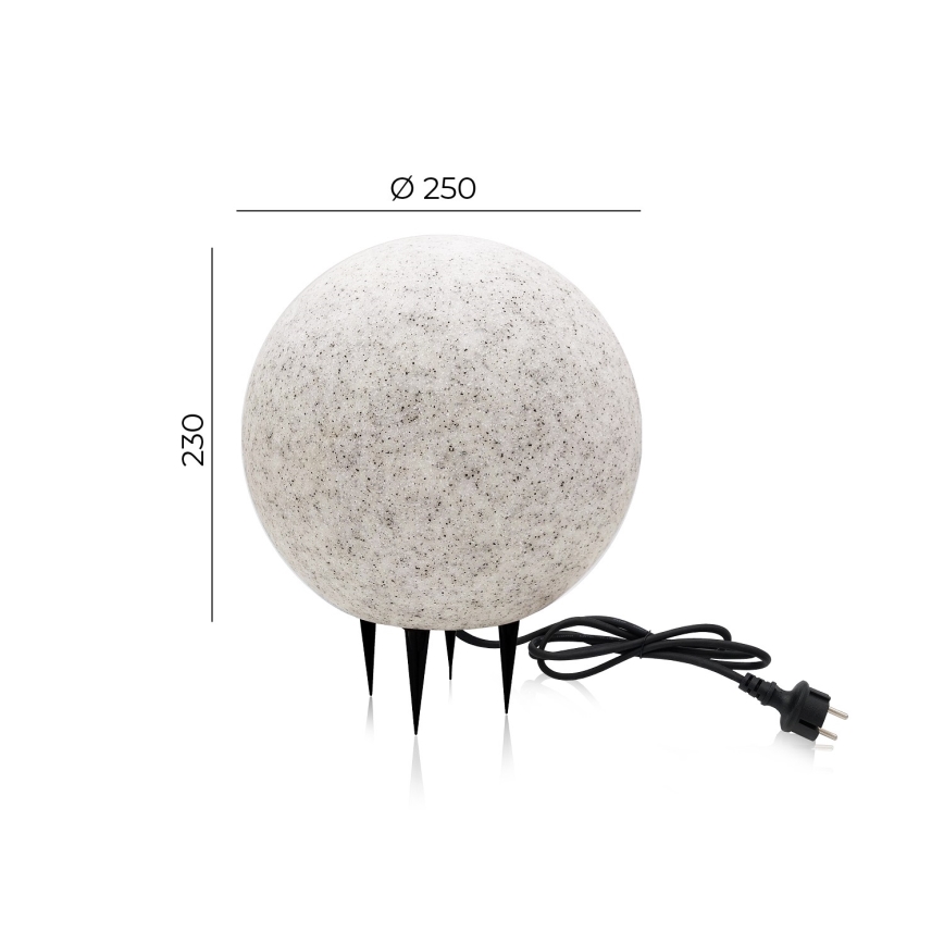 Вуличний декоративний світильник GARDEN BALL 1xE27/40W/230V IP65 діаметр 25 см