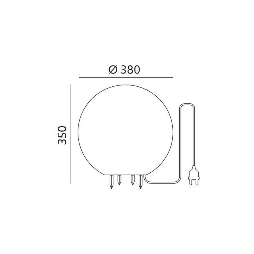 Вуличний декоративний світильник GARDEN BALL 1xE27/40W/230V IP65 діаметр 38 см
