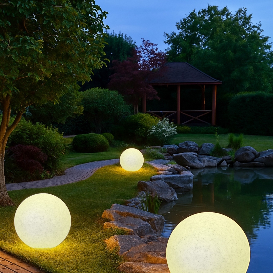 Вуличний декоративний світильник LUMISTONE, 1xE27/15W/230V, IP65, діаметр 28 см