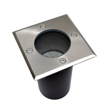 Вуличний грунтовий світильник 1xGU10/35W/230V IP44 матовий хром