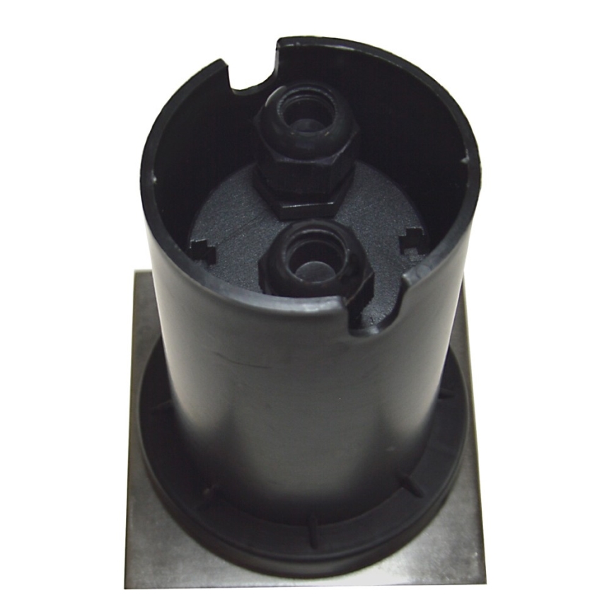 Вуличний грунтовий світильник 1xGU10/35W/230V IP44 матовий хром