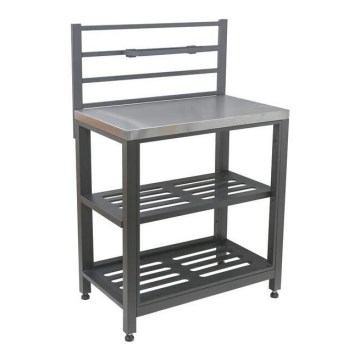 Вуличний модульний стіл 80x47x123 cm чорний/нержавіюча сталь