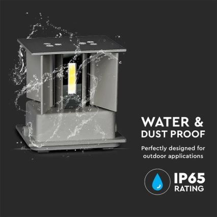 Вуличний настінний LED світильник LED/11W/230V 4000K IP65 сірий