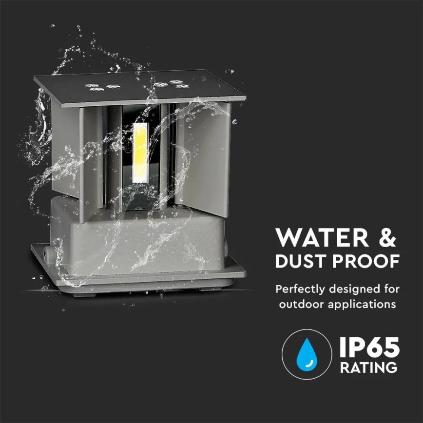 Вуличний настінний LED світильник LED/11W/230V 4000K IP65 сірий