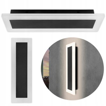 Вуличний настінний LED світильник LED/19W/230V IP54 чорний