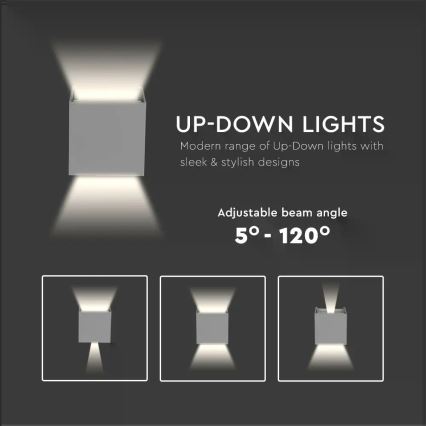 Вуличний настінний LED світильник LED/5W/230V 3000K IP65 сірий