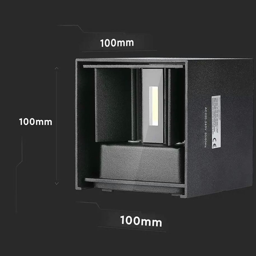 Вуличний настінний LED світильник LED/5W/230V 4000K IP65 чорний