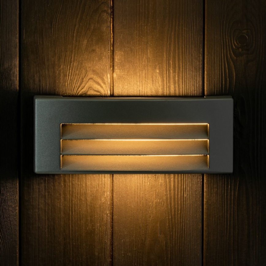 Вуличний настінний світильник 1xE27/14W/230V IP54 чорний