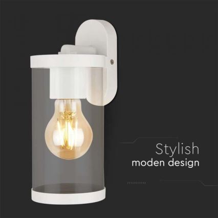 Вуличний настінний світильник 1xE27/60W/230V IP44 білий