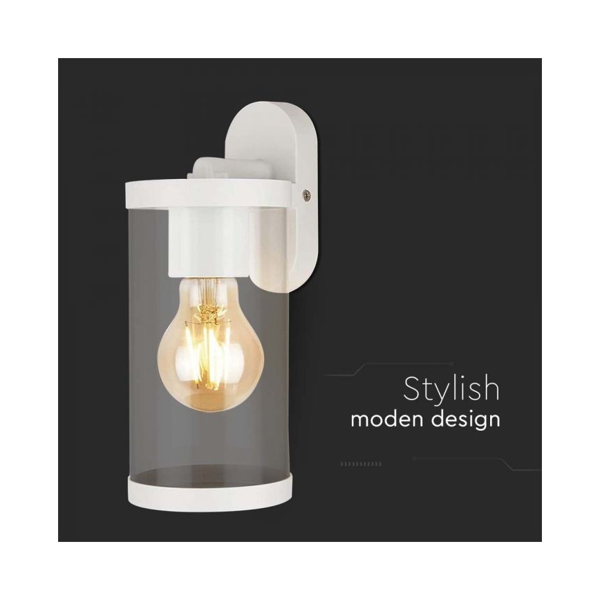 Вуличний настінний світильник 1xE27/60W/230V IP44 білий