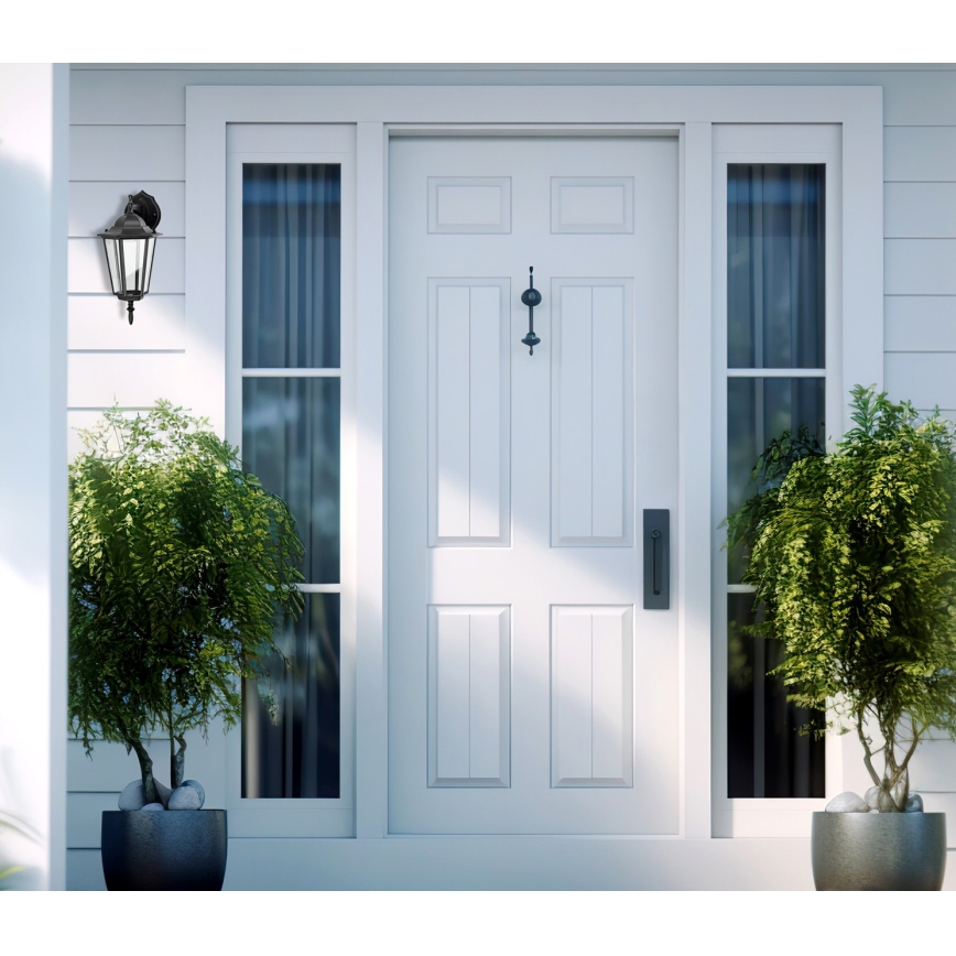 Вуличний настінний світильник 1xE27/60W/230V IP44 чорний