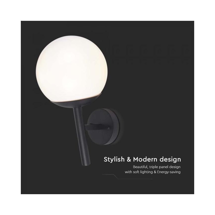 Вуличний настінний світильник 1xE27/60W/230V IP44 чорний