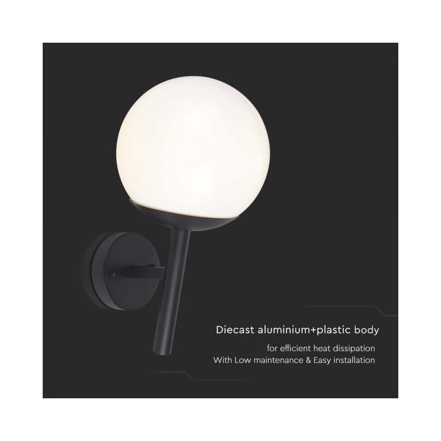 Вуличний настінний світильник 1xE27/60W/230V IP44 чорний