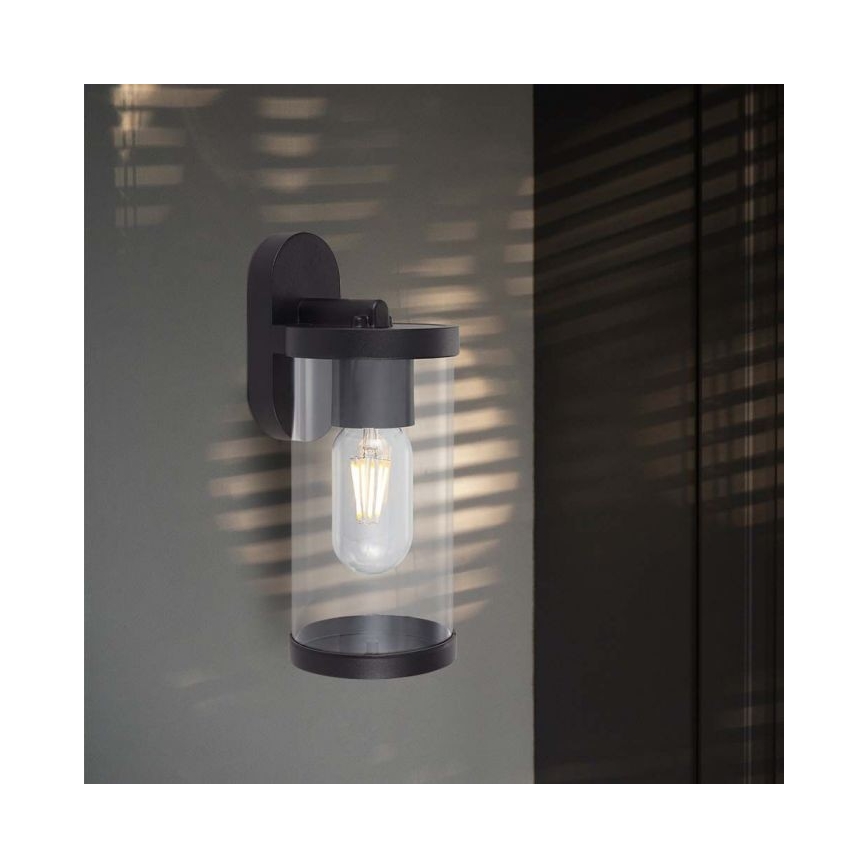 Вуличний настінний світильник 1xE27/60W/230V IP44 чорний