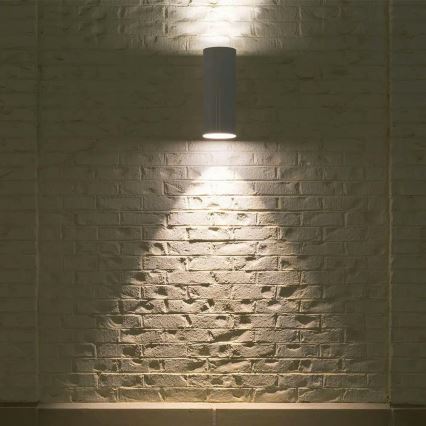 Вуличний настінний світильник 2xGU10/40W/230V IP54 білий