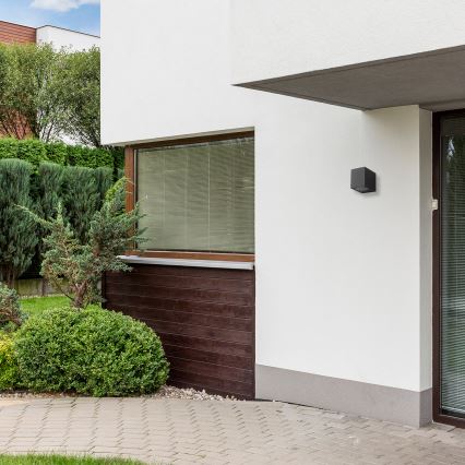 Вуличний настінний світильник BOKA 1xGU10/60W/230V IP44 чорна