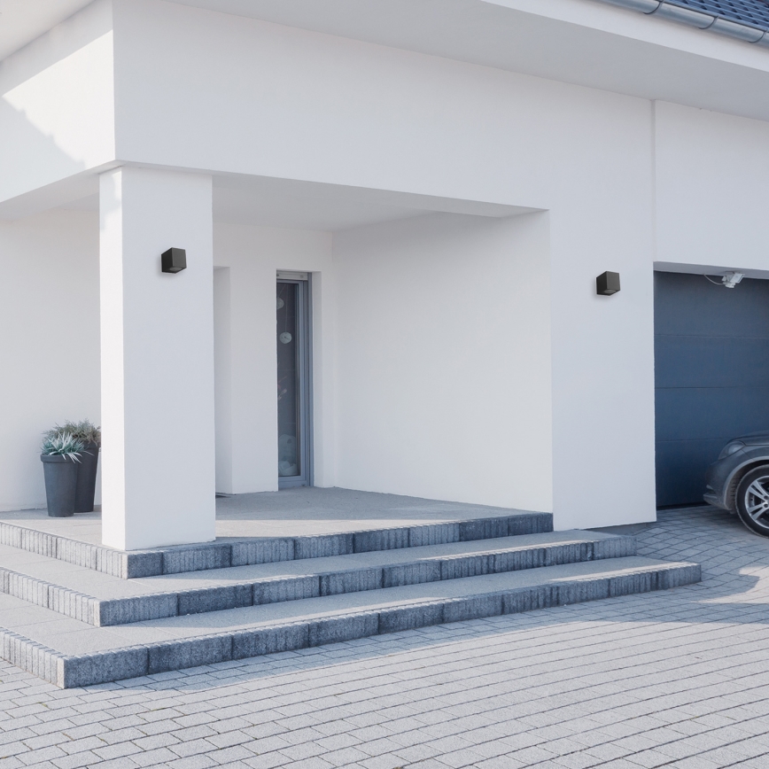 Вуличний настінний світильник BOKA 1xGU10/60W/230V IP44 чорна