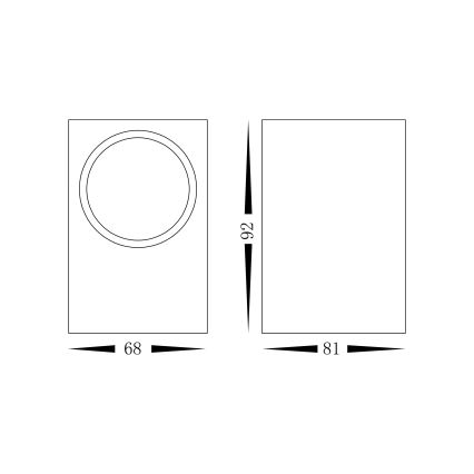 Вуличний настінний світильник BOKA 1xGU10/60W/230V IP44 чорна