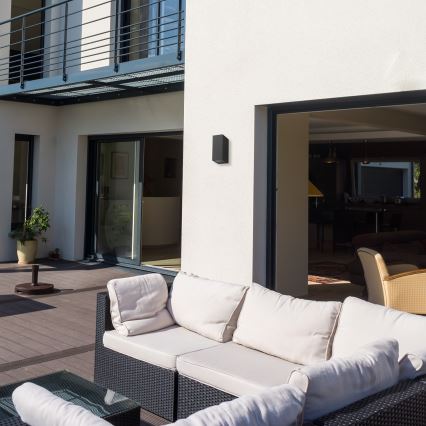 Вуличний настінний світильник BOKA 2xGU10/60W/230V IP44 чорна