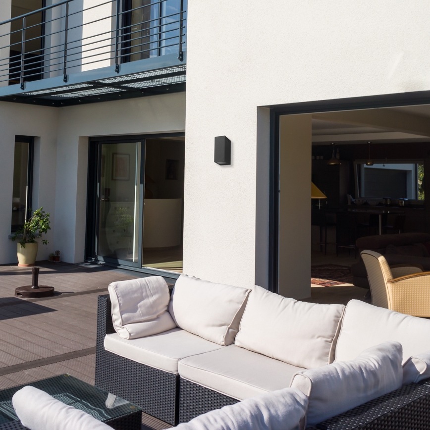 Вуличний настінний світильник BOKA 2xGU10/60W/230V IP44 чорна