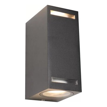 Вуличний настінний світильник FAVEIRA 2xGU10/7W/230V IP44 антрацит