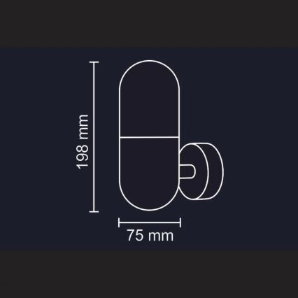 Вуличний настінний світильник HORTEN 1xE27/10W/230V IP44
