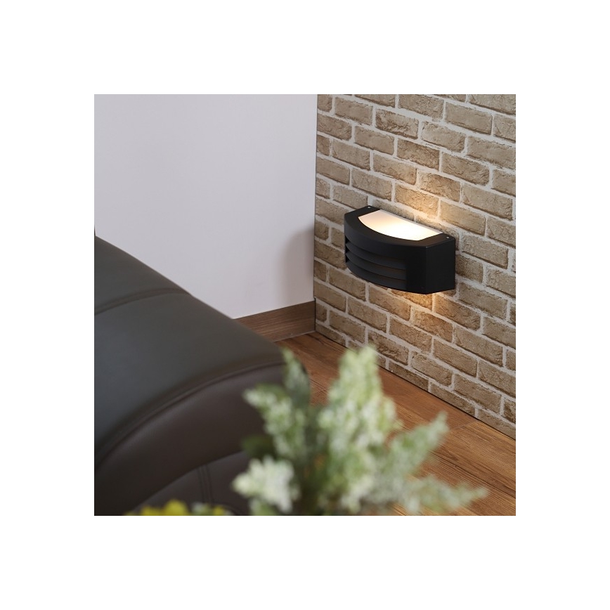 Вуличний настінний світильник OLIANA 1xE27/60W/230V IP54 чорний