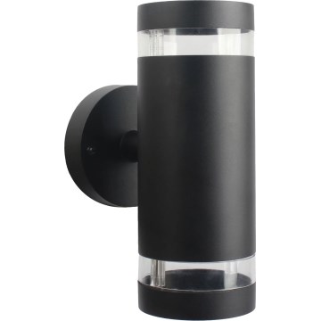 Вуличний настінний світильник RINO 2xGU10/12W/230V IP54 чорний